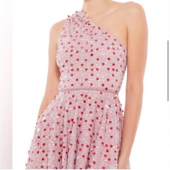Elegant Pink One-Shoulder Mac Dugal Dress NWT - Picture 3 of 10